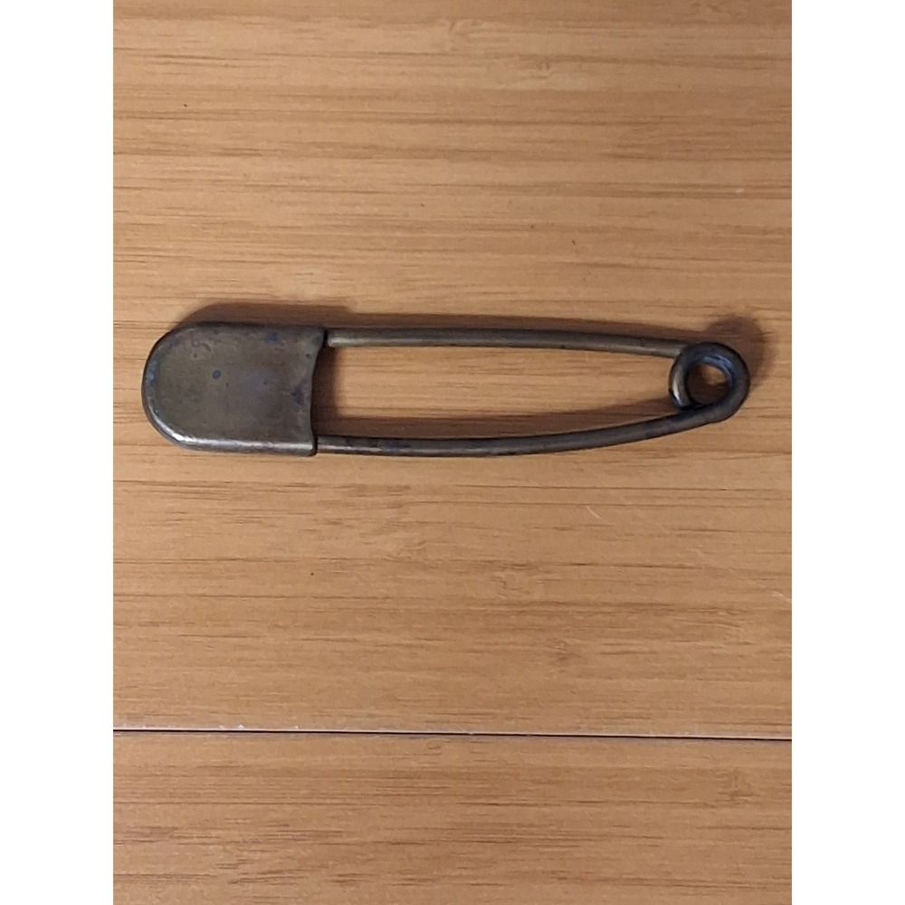 Vintage Industrial Laundry Safety Pins Lot of 3 G-43 Metal Tag Kilt Blanket Pins - Picture 5 of 6
